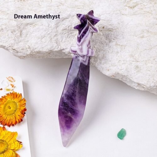 Natural Crystal Stone Dagger Sculpture - Image 5