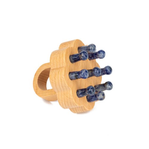 Crystal Nine Tooth Wood Massage Comb - Image 6