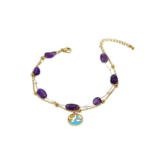 Purple Natural Stone Transfer Ankle - Image 5