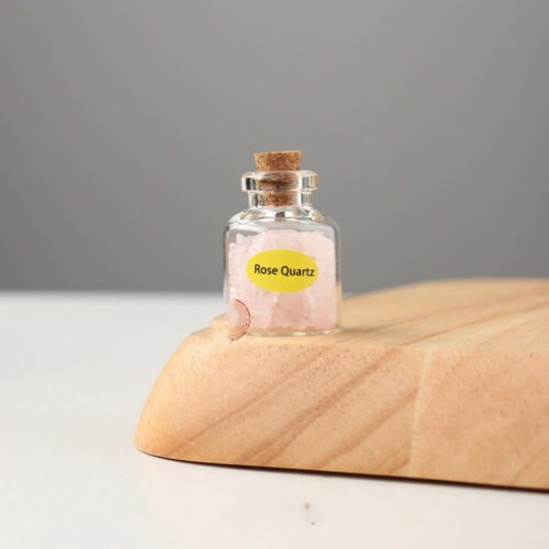 Natural Raw Crystals Glass Bottle - Image 2