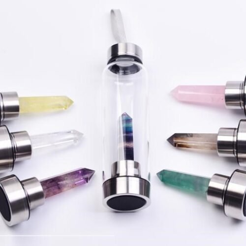 Natural hexagonal crystal energy glass water cup - Image 8
