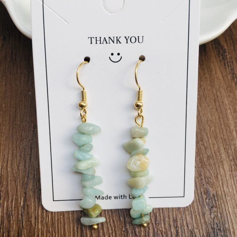 Handmade Natural Crystal Stone Earrings - Image 10