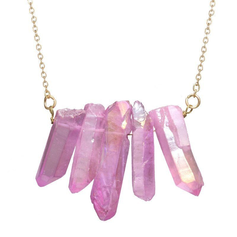 Irregular Crystal Natural Stone Multicolor Necklace - Image 6