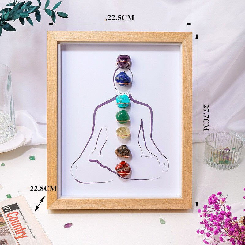 Natural Crystal 7 Chakra Frame Decoration - Image 2