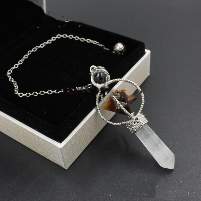 Natural Gemstones Merkaba Pendulum Crystal - Image 4