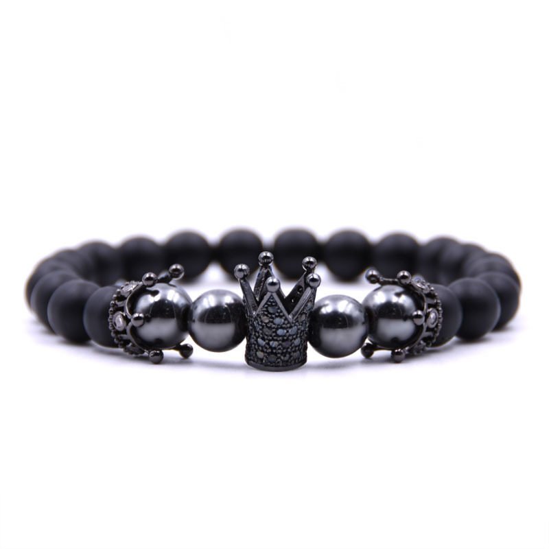 Crown Volcanic Stone Bracelet - Image 4