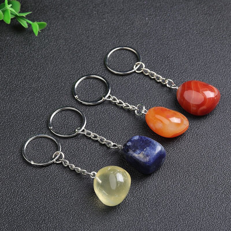 Natural Crystal Stone Key Chain - Image 7