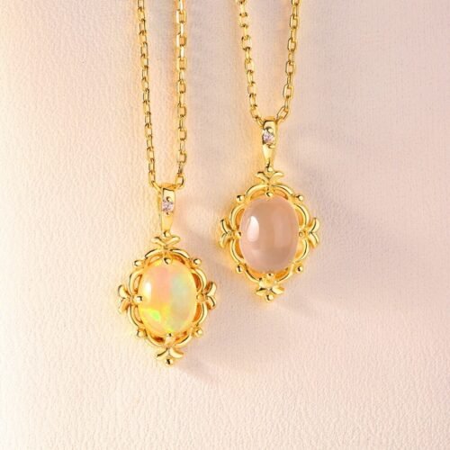 Natural Opal Pink Crystal Pendant - Image 5