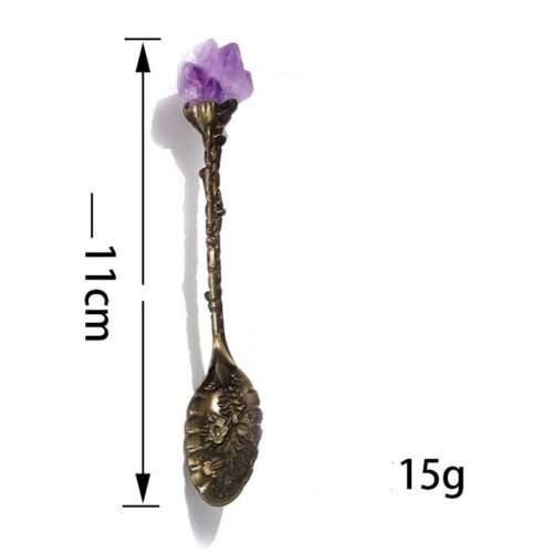 Natural Crystal Amethyst Spoon - Image 4