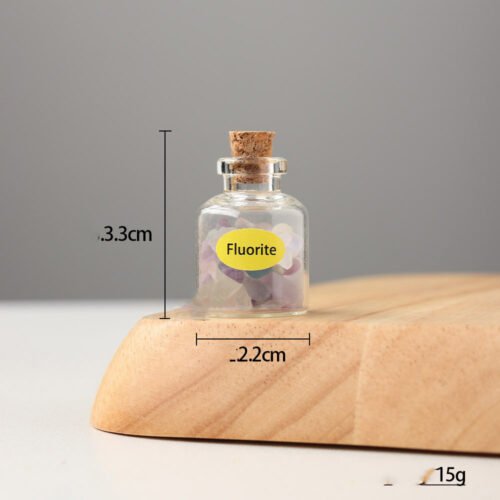Natural Raw Crystals Glass Bottle - Image 3
