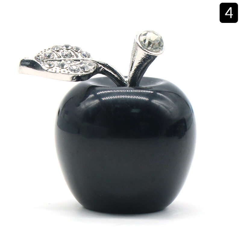 Natural Crystal Stone Apple Ornament - Image 2