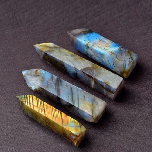 Natural Moonlight Labradorite Hexagonal Crystal - Image 6