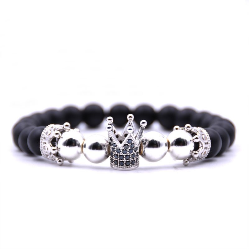 Crown Volcanic Stone Bracelet - Image 2