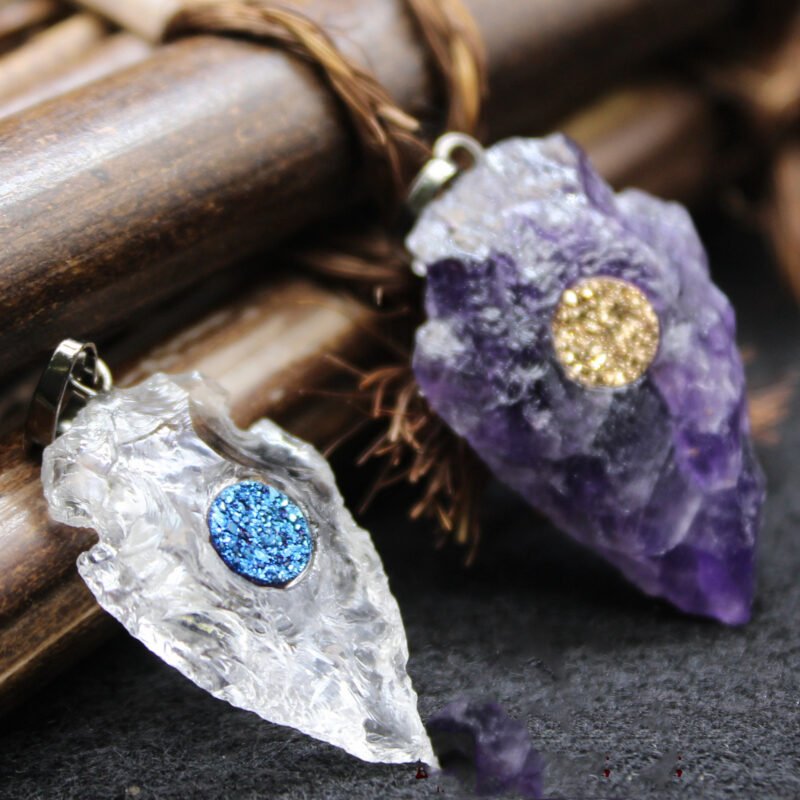 Crystal Rough Pendant Necklace