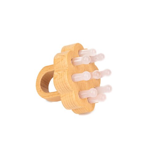 Crystal Nine Tooth Wood Massage Comb - Image 4