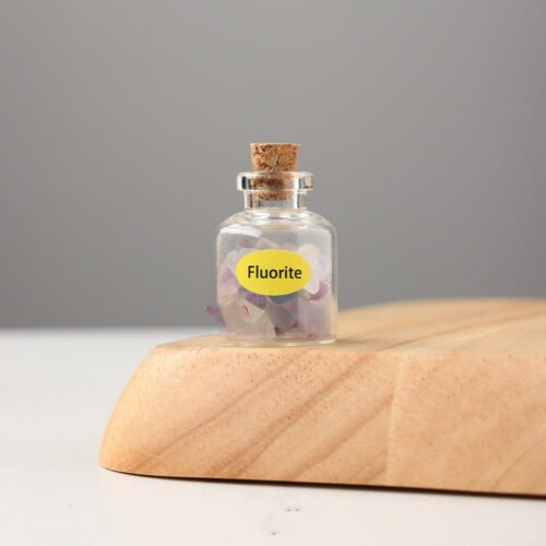 Natural Raw Crystals Glass Bottle - Image 6