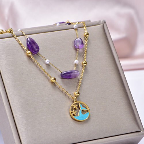 Purple Natural Stone Transfer Ankle - Image 7