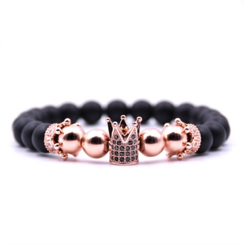 Crown Volcanic Stone Bracelet - Image 7