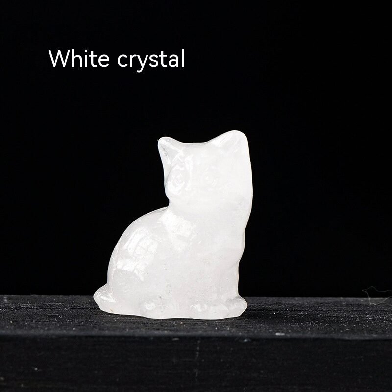 Natural Crystal Table Decorative Cat - Image 8