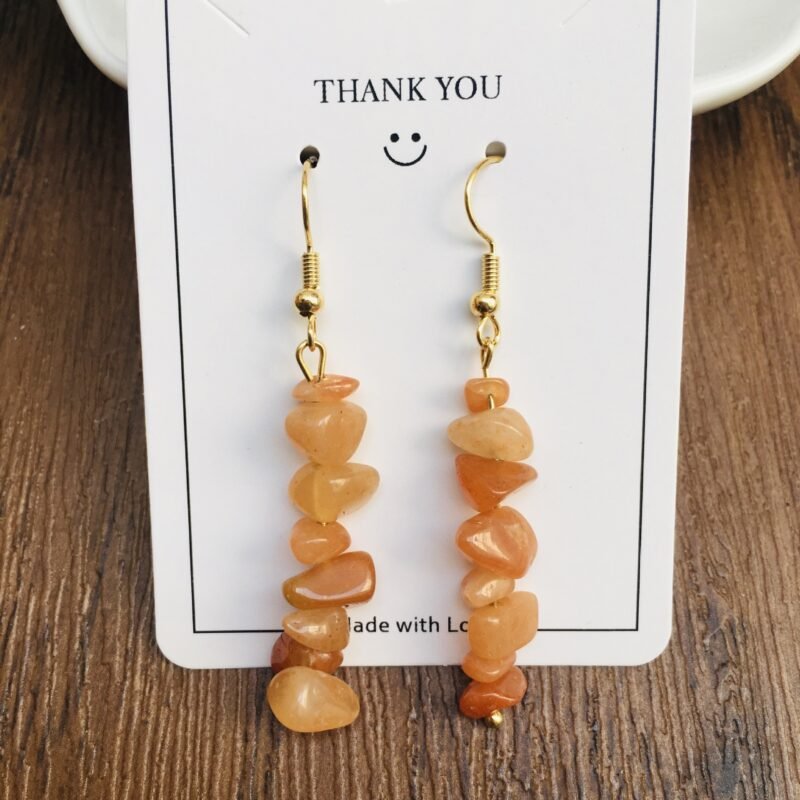 Handmade Natural Crystal Stone Earrings - Image 4