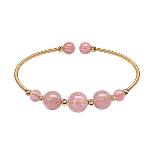 Natural Crystal Round Stone Bracelet - Image 2