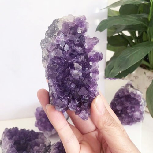 Natural Crystal Amethyst Block Ornaments - Image 5