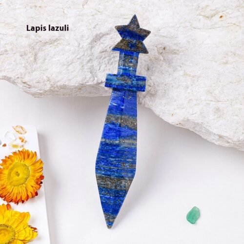 Natural Crystal Stone Dagger Sculpture - Image 8