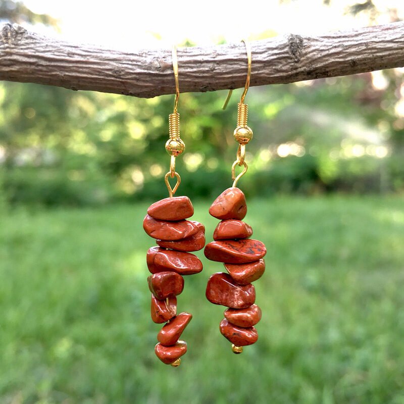 Handmade Natural Crystal Stone Earrings - Image 8