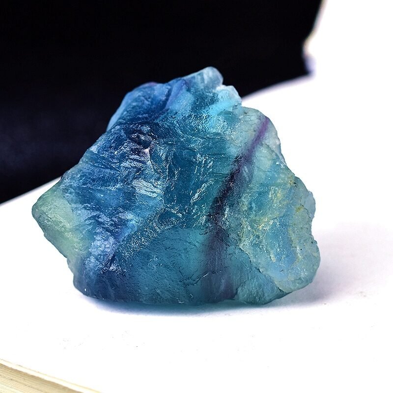 Natural Raw Blue Fluorite Crystal - Image 2