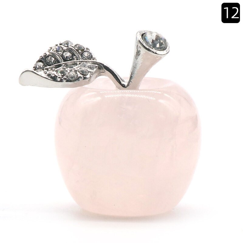 Natural Crystal Stone Apple Ornament - Image 7