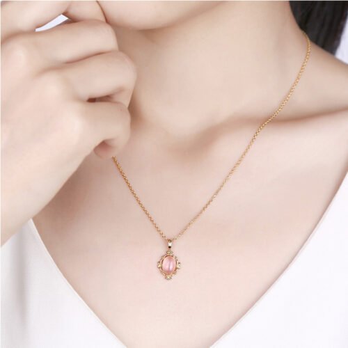Natural Opal Pink Crystal Pendant - Image 2