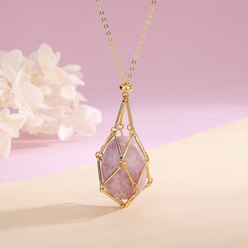 Natural Crystal Pendant Necklace - Image 3