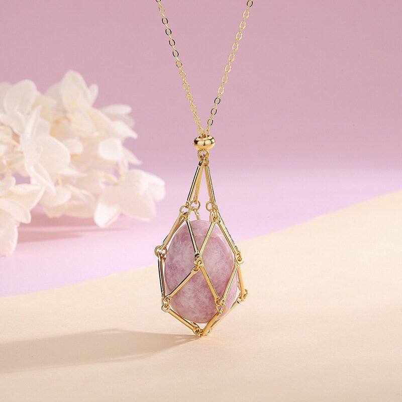 Natural Crystal Pendant Necklace - Image 3