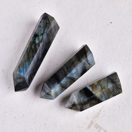 Natural Moonlight Labradorite Hexagonal Crystal - Image 5
