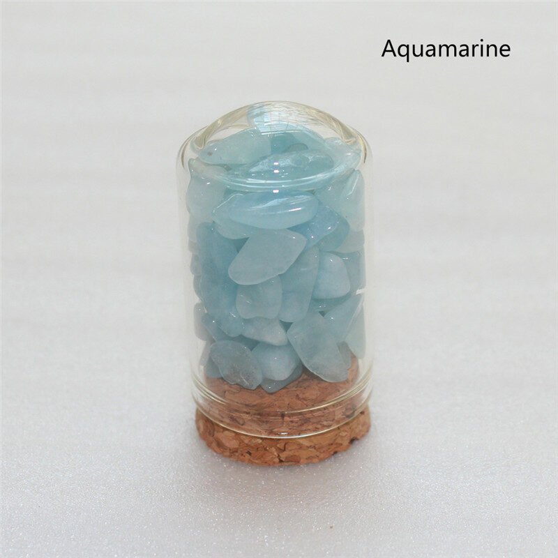 Natural Crystal Crushed Stone Glass Bottle - Image 4