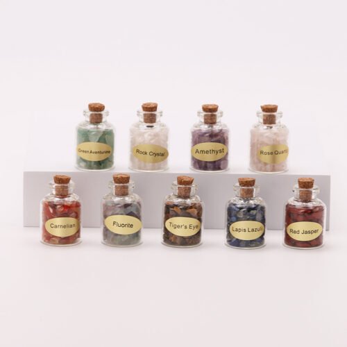 9 Bottles Of Natural Crystal Rough Stone - Image 2