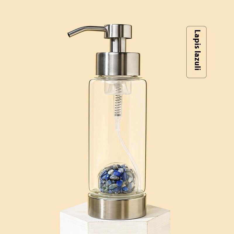 Natural Crystal Glass Liquid Bottle - Image 4