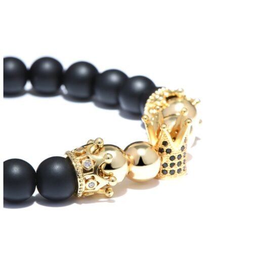 Crown Volcanic Stone Bracelet - Image 6
