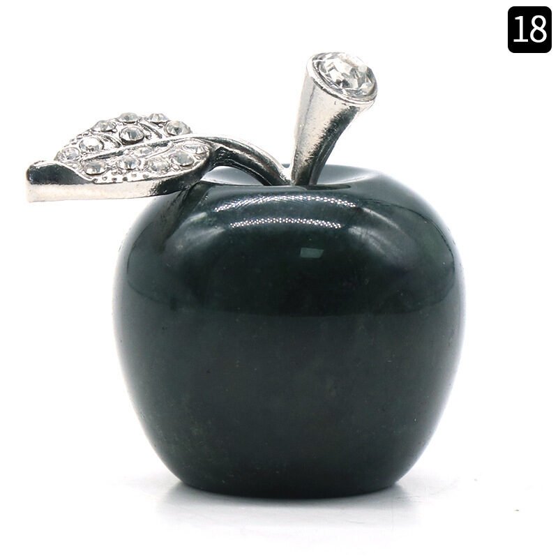 Natural Crystal Stone Apple Ornament - Image 4