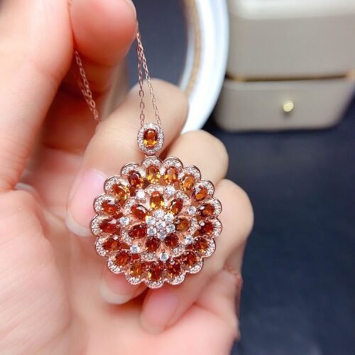 Natural Brazilian Citrine Pendant Female Crystal - Image 5