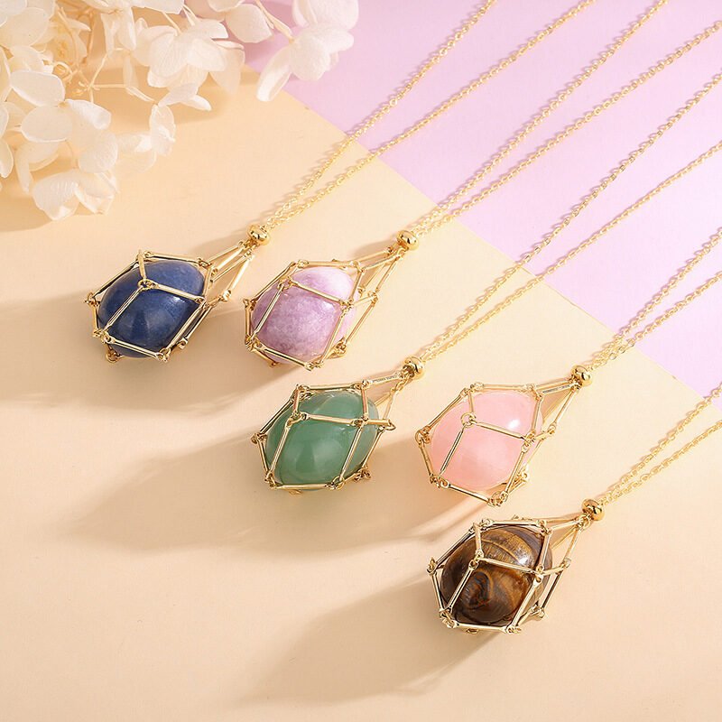 Natural Crystal Pendant Necklace