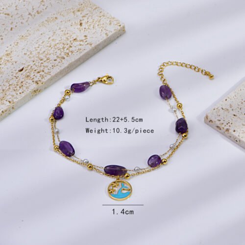 Purple Natural Stone Transfer Ankle - Image 6