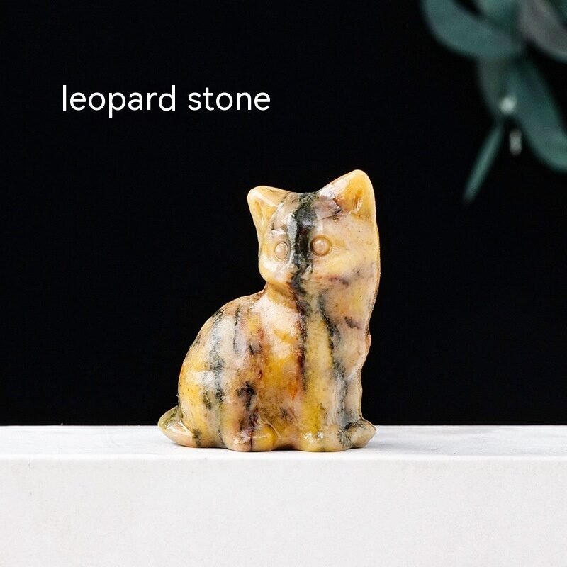 Natural Crystal Table Decorative Cat - Image 5