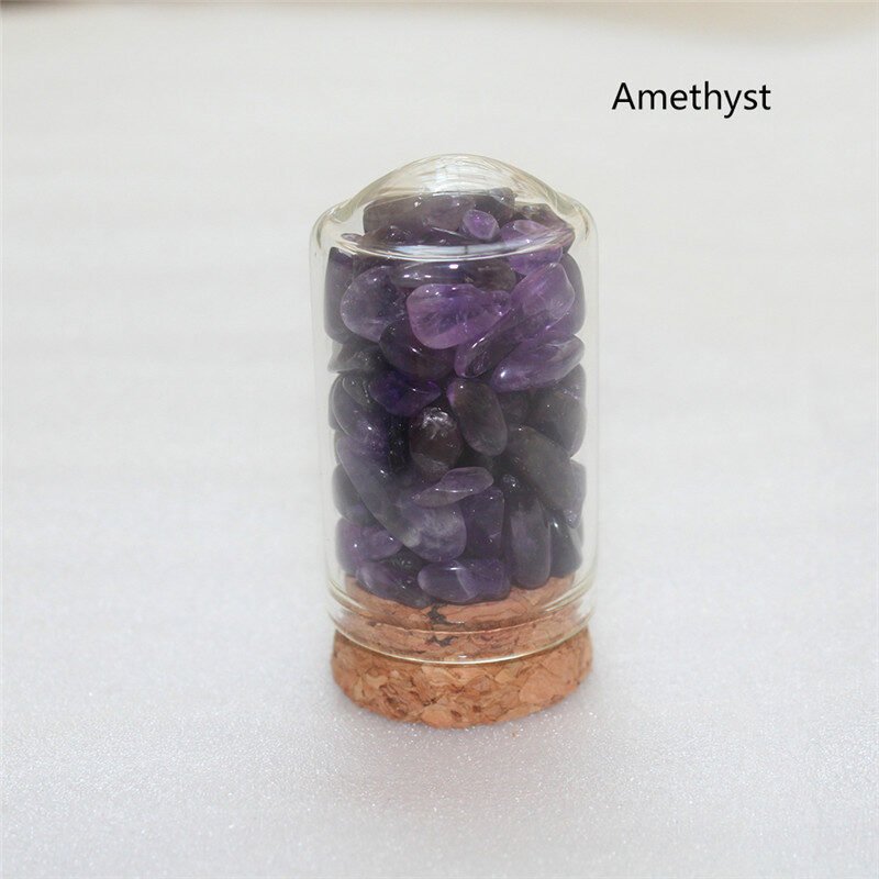 Natural Crystal Crushed Stone Glass Bottle - Image 10