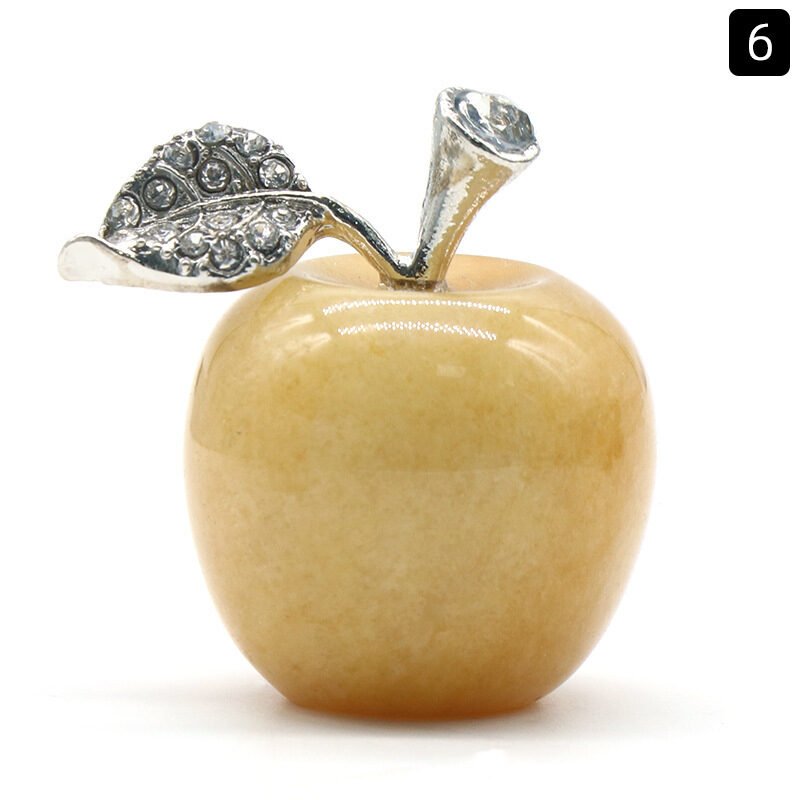 Natural Crystal Stone Apple Ornament - Image 5