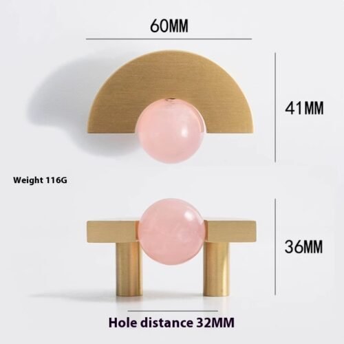 Natural Crystal Furniture Drawer Circular - Image 2