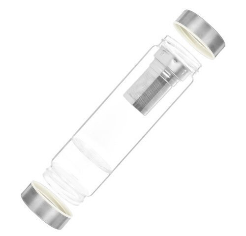 Glass Water Cup Natural Gravel Crystal With Strainer - Image 3