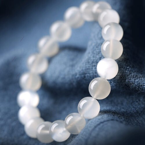 Natural Moonstone Bracelet Women's White Crystal - Image 3