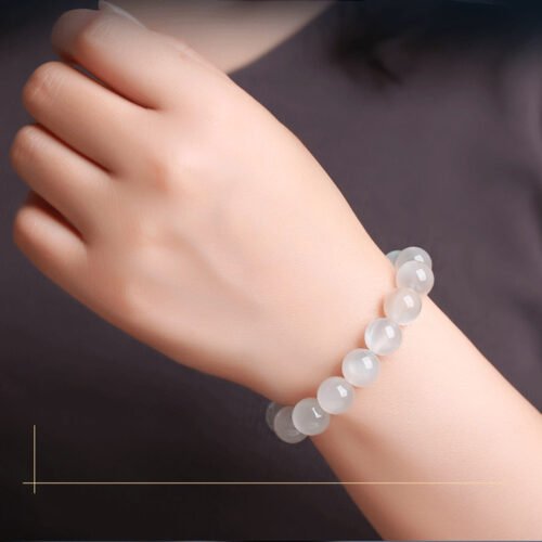 Natural Moonstone Bracelet Women's White Crystal - Image 4