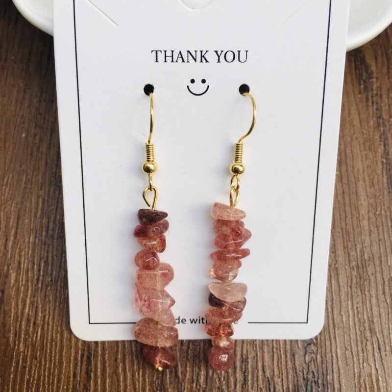 Handmade Natural Crystal Stone Earrings - Image 7